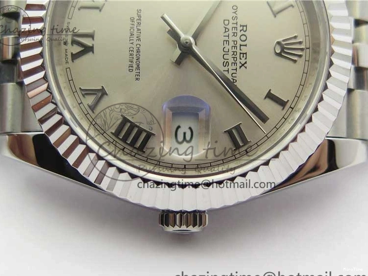 MiroTime 0112 Snug DateJust 41mm 126334 SS BP Maker 1:1 Best Edition New Version Silver Roman Dial on Jubilee Bracelet 3032